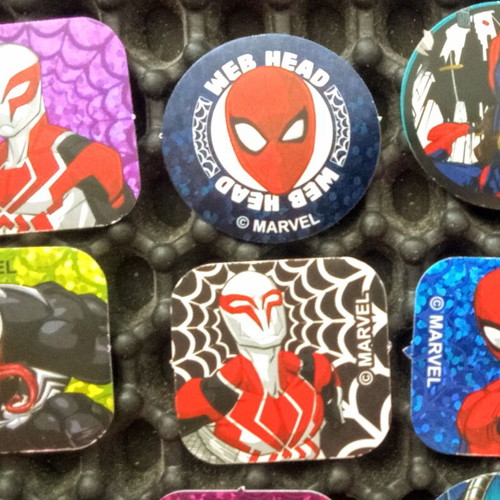Marvel mini paper caps used, pack of 11, rare superheroes