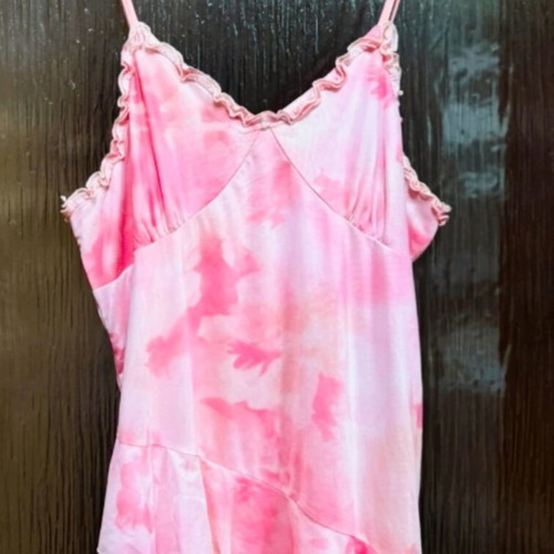 Dress pink, like new, elastic, sizes S/L