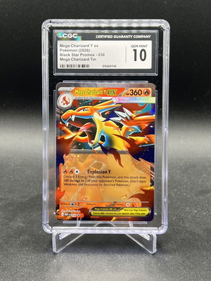 Pokemon Mega Charizard Y ex Black Star Promos 030 CGC 10 καινούργιο