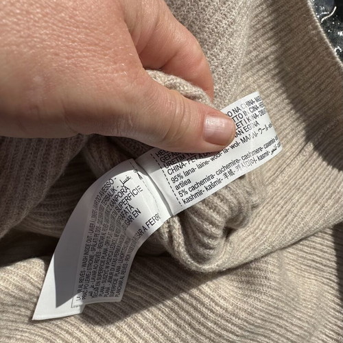 Massimo Dutti beige knitted vest dress