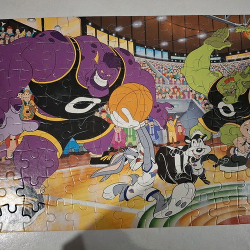 Looney Tunes Space Jam puzzle used with 104 pieces