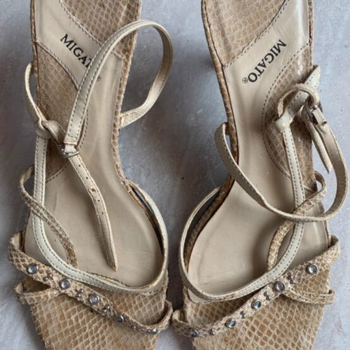 Migato vintage kitten mule sandals, small heel, size 39