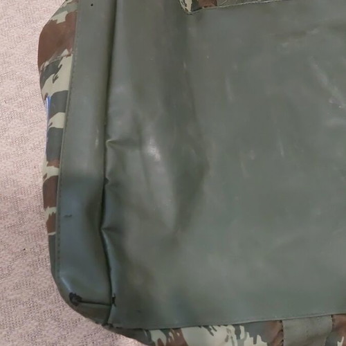 Pentagon camouflage military bag used with wear on 4 bottom corners