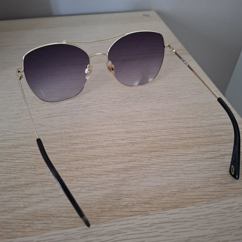 Web Eyewear WE0245 aviator sunglasses used, gold frame, purple lenses