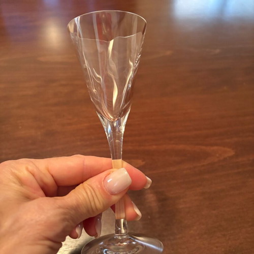Kosta Boda crystal liqueur glasses set of 4 like new