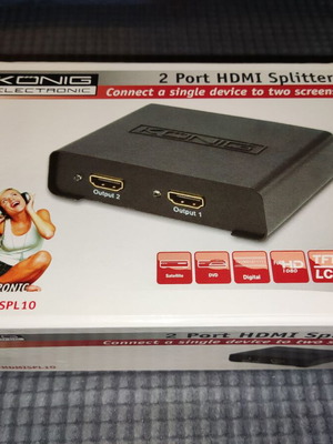 Hdmi Splitter KONIG KN-HDMISPL10 new 1x2 1080p