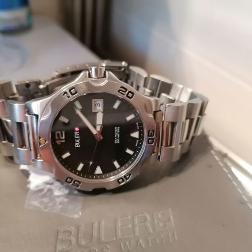 Buler Sea Rover watches like new, black and silver