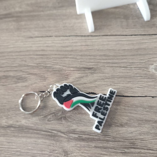 Free Palestine Keychain new with embossed design and colors