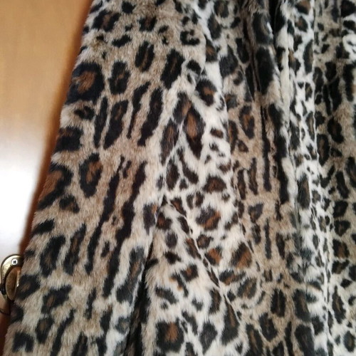 Leopard fur jacket Terranova new, beige brown