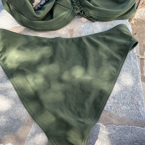 Sun Light bikini swimsuit olive green for large bust new
