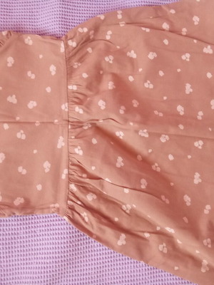 H&M dress for girls 4-6 years, 110-116 cm, beige and brown