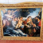  Πίνακας μεγάλος ιταλικός "η βάφτιση" R. Rossini