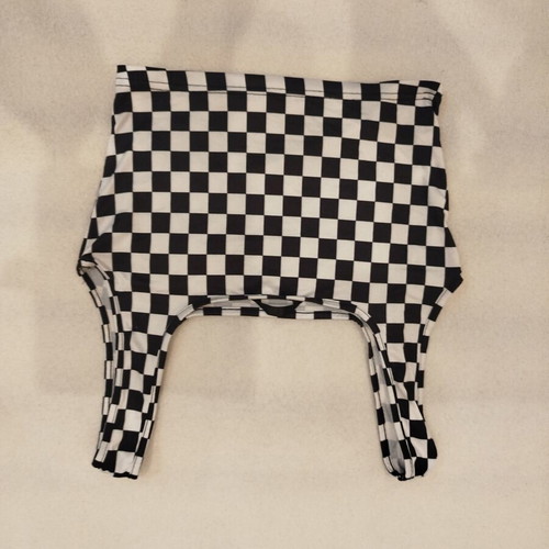 Checkered Crop Top Pull & Bear like new, black and white, size S