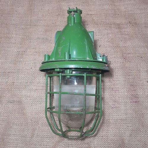 Ship Shelter Lantern used, Soviet 1978, vintage industrial