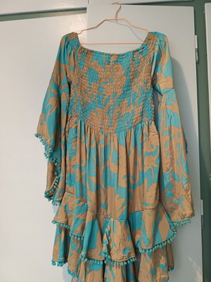 Acai silk boho summer dress, multicolor
