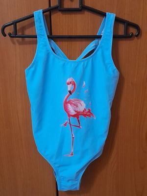 YES!DO KID'S ολόσωμο παιδικό μαγιό για κορίτσια με ροζ φλαμίνγκο, 9-10 ετών