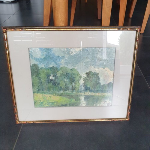 Gustaaf Van Loon original Belgian impressionist oil painting