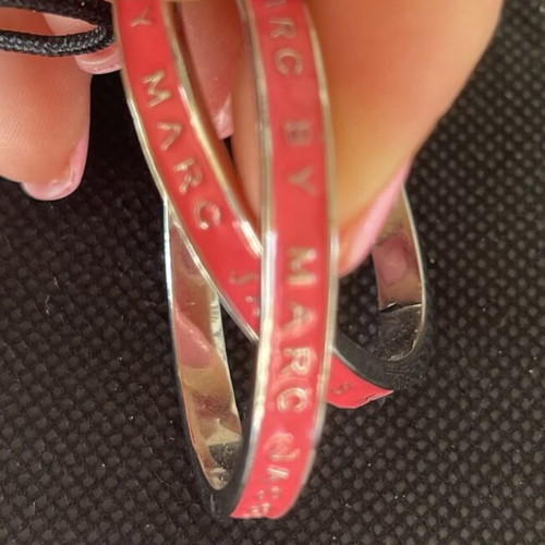 Marc Jacobs hoop earrings 7cm like new, silver
