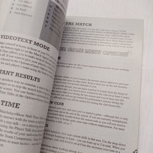 FIFA Manager 07 game manual used