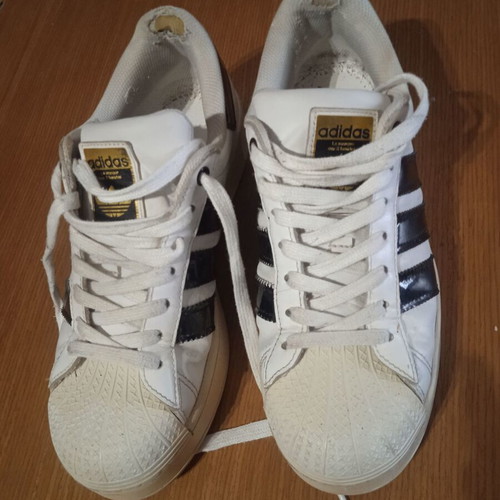 Adidas Superstar Bold Platform sneakers used, size 40, black and white
