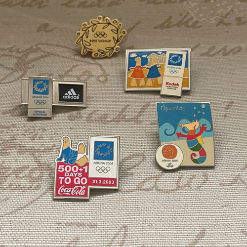 Five Olympic Games pins Athens 2004 like new
