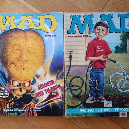 Comics and MAD used, English language