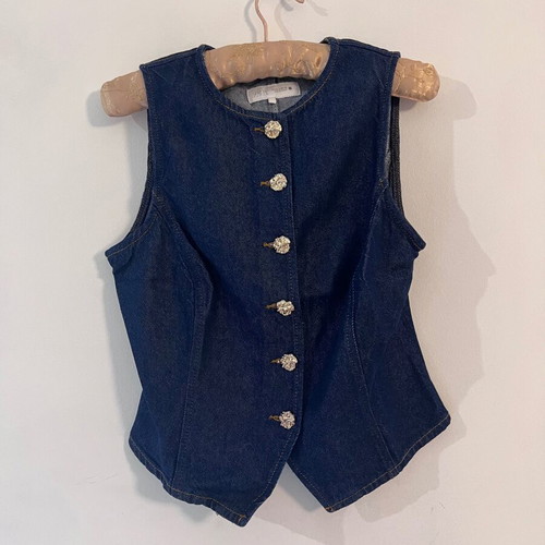 Zara denim vest, new, size S