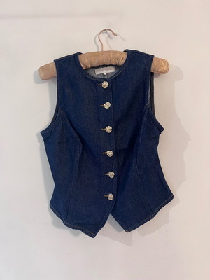 Zara denim vest, new, size S