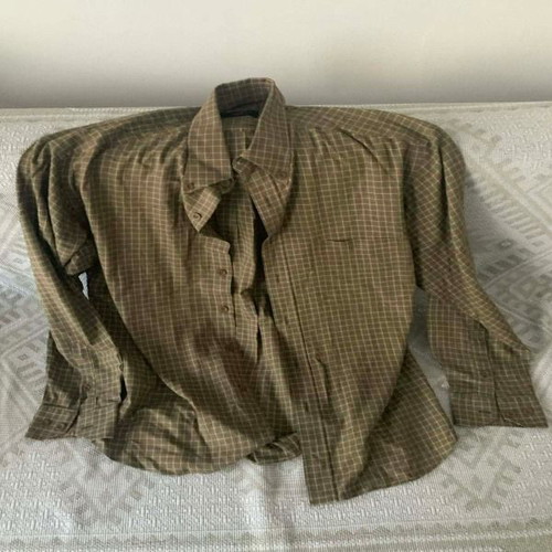Landini checked men's shirt No42 like new, brown, 100% cotton, size L