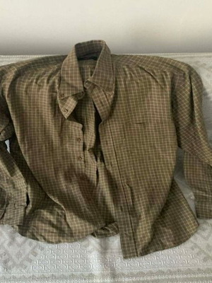 Landini checked men's shirt No42 like new, brown, 100% cotton, size L