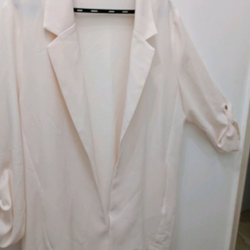 Dina women's long-sleeve jacket cardigan like new, soft pink, size XXL