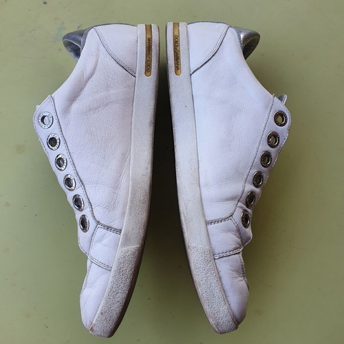 Dolce Gabbana men's white sneakers, size 10