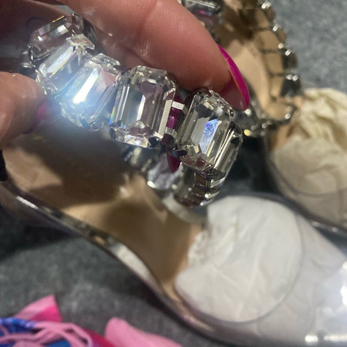 Gianvito Rossi high heels like new, PVC with crystals