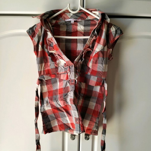 Bershka blouse red size S like new