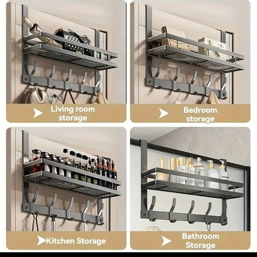 Door hanger new with built-in shelf and five hooks 43cm