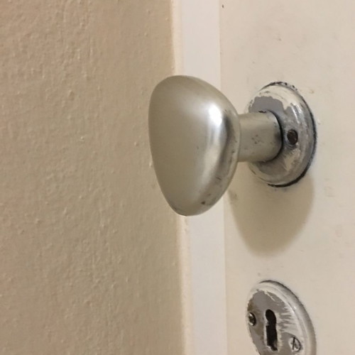 Retro nickel-plated brass door twist knob for interior door