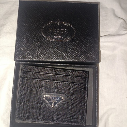 Prada wallet new, black, card holder