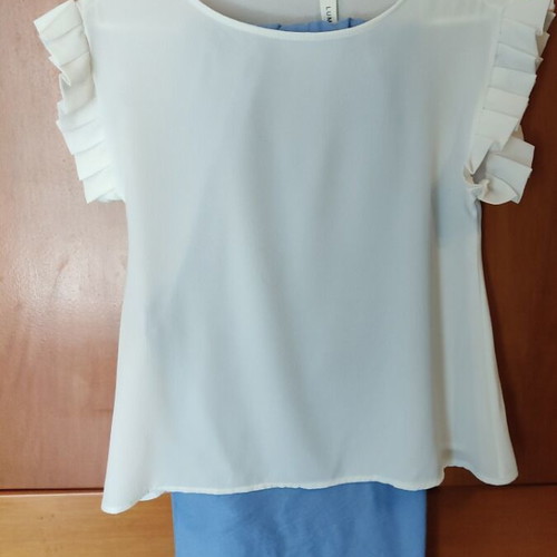 Lumina blouse and blue pants set like new