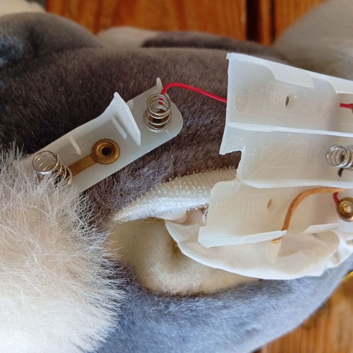 Plush rabbit used with broken mechanism