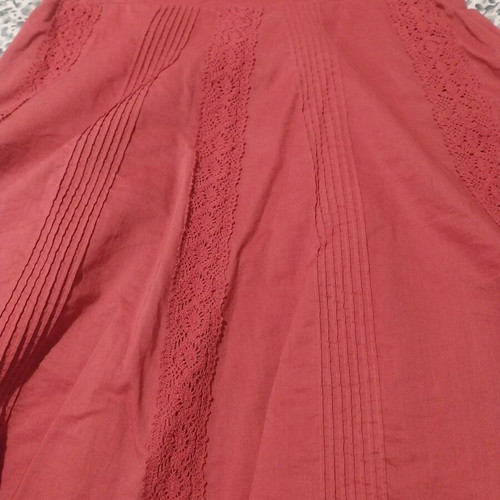 Okaidi skirt 10Y unused, 100% cotton, bordeaux-purple