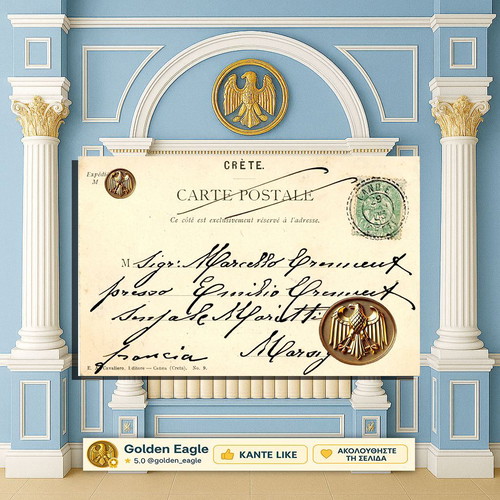 Postcard Philharmonic of Cretan Gendarmerie Chania used