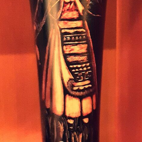 Ebony vase pair like new with Greek traditional costumes