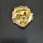 Vintage faux bijoux clip-on brooch used, multicolor