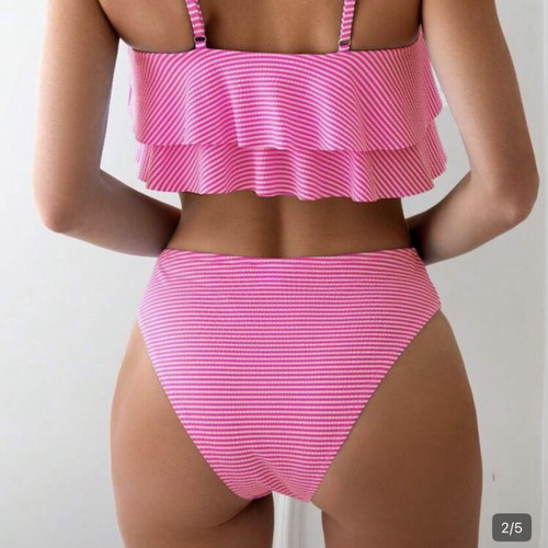 Shein swimsuit new, size S, white and pink