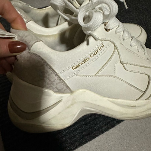 Renato Garini sneakers size 37 like new, white with beige details