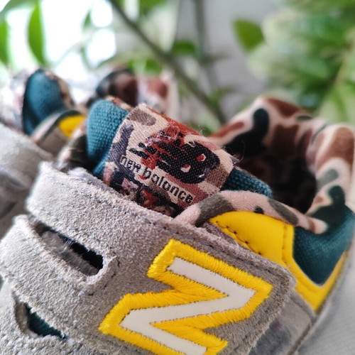 New Balance kids shoes new, gray multicolor, size 22.5