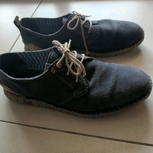 Zen men's casual suede shoes size 43 like new, blue and gray