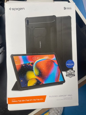 Spigen Rugged Armor Pro Flip Cover Ανθεκτική Μαύρη (Galaxy Tab S7+) ACS01607