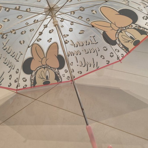 Minnie Disney Kids Umbrella like new, pink, transparent top