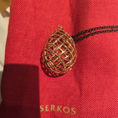 Collectible egg pendant new, Easter charm Serkos